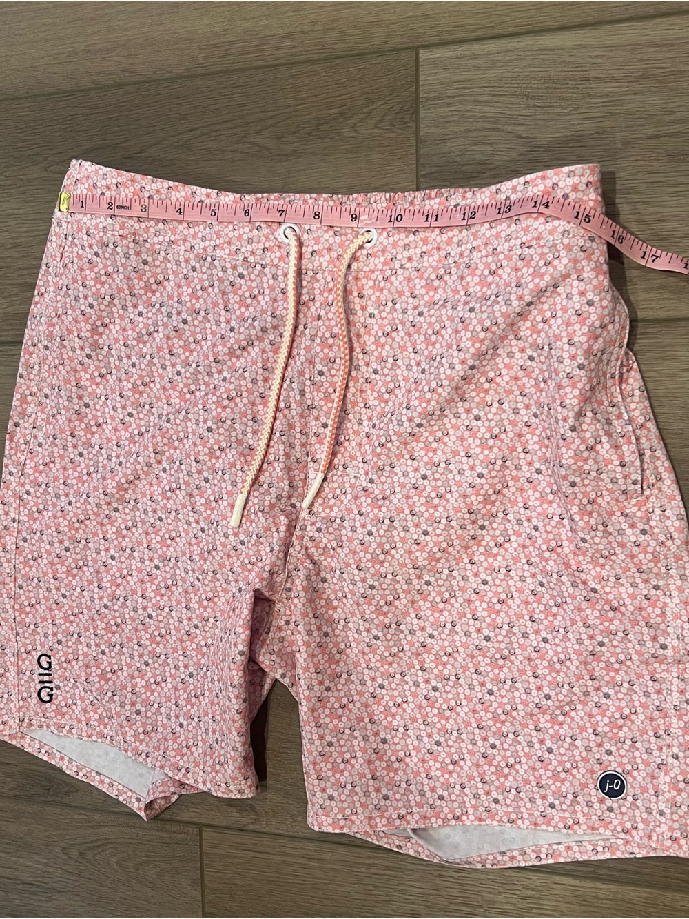 Men’s Johnnie-O Light Pink and Gray Jaco Swim Trunks Size Small “Tango” Print - Picture 12 of 16